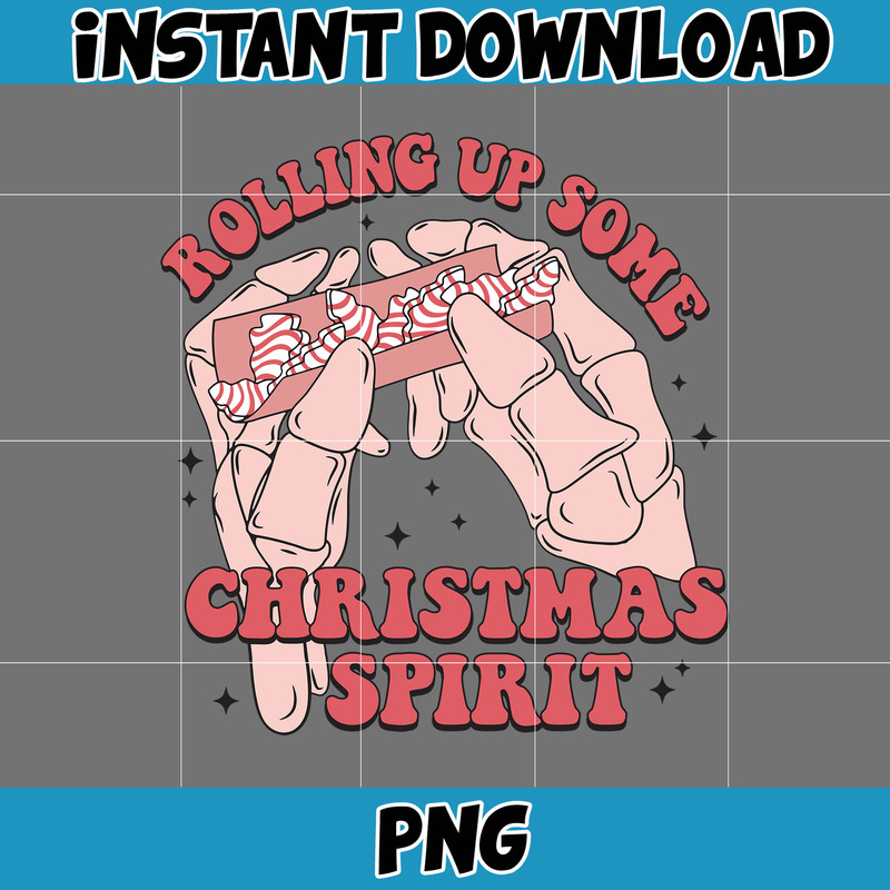 Rolling Up Some Christmas Spirit Png, Retro Christmas Png, Pink Christmas Png, Christmas Mean Guy Png (2).jpg