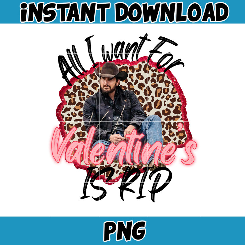 Yellowstone Valentines Sublimation Design, Western Valentine Png, Valentine's Day Png, Instant Dowload (18).jpg