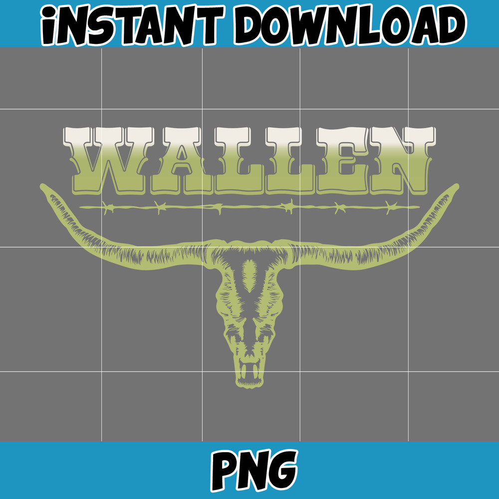 Country Western Png, Country Music Png, Retro Bull Skull Png, Wallen Bull Skull Png, Cowboy Design, Png Files High Quality (11).jpg