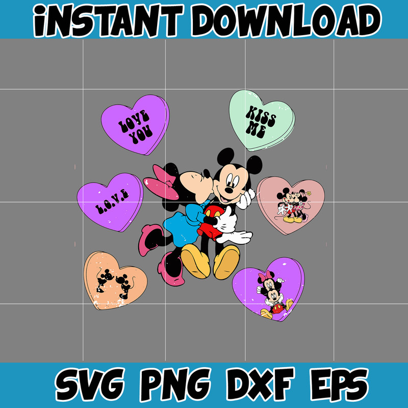Designs Cartoon Valentine Svg, Be My Valentine Svg, Mouse And Friend Character Movie Svg (47).jpg