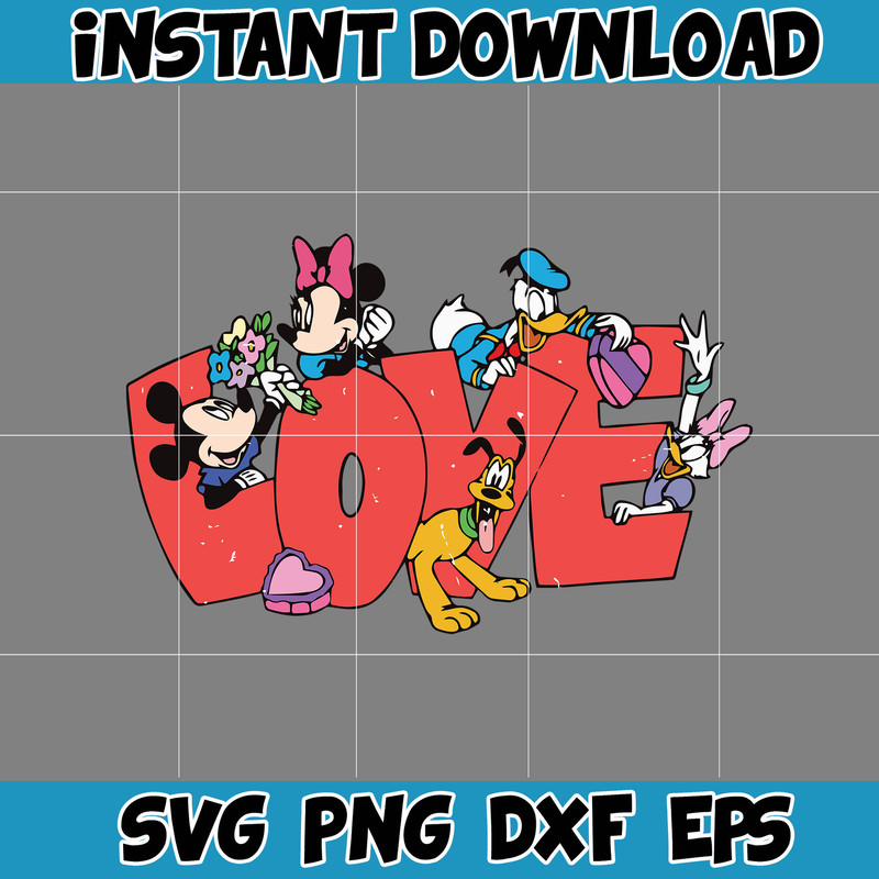 Designs Cartoon Valentine Svg, Be My Valentine Svg, Mouse And Friend Character Movie Svg (8).jpg