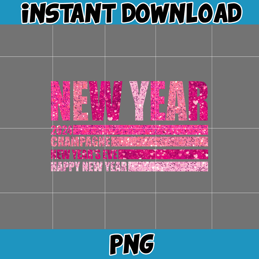 Designs Happy New Year Glitter Sequins Png, New Year 2024 Png, Disco New Year Sublimation, Holiday Retro (6).jpg