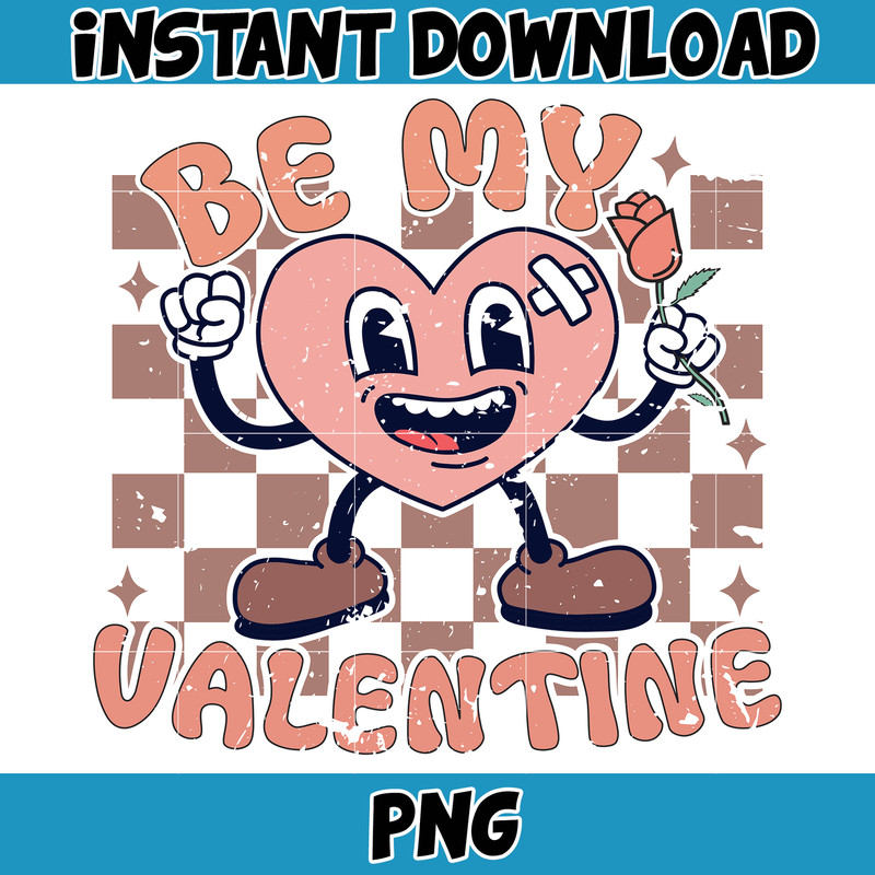 Retro Valentine Png, Groovy Valentine Png, Funny Valentine's Png, Valentine Png, Love Sublimation, Be Mine Png, Valentine Heart, High Quality (28).jpg