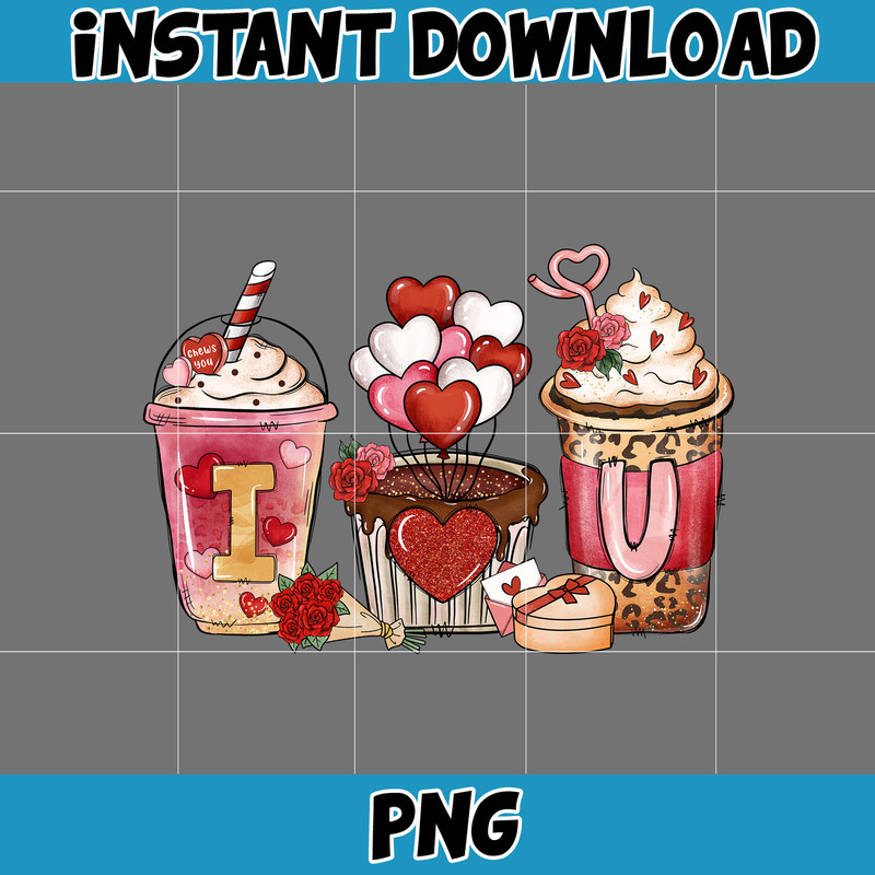 Valentine Coffee Png, Valentine Coffee Png, Valentine Drinks Png, Latte Drink Png, XOXO Png, Coffee Lover, Valentine Sublimation (3).jpg
