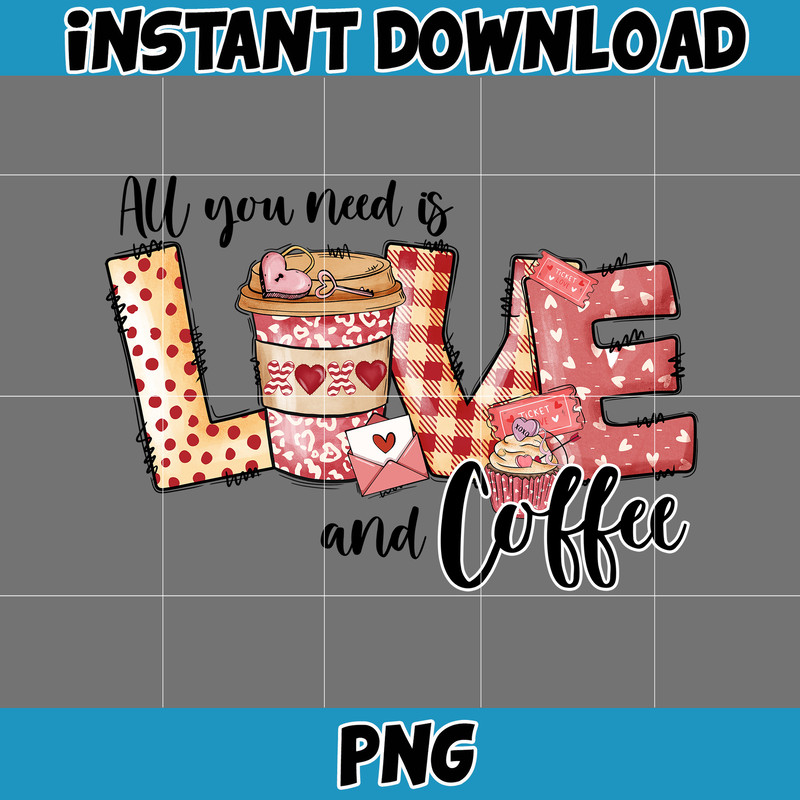 Valentine Coffee Png, Valentine Coffee Png, Valentine Drinks Png, Latte Drink Png, XOXO Png, Coffee Lover, Valentine Sublimation (7).jpg