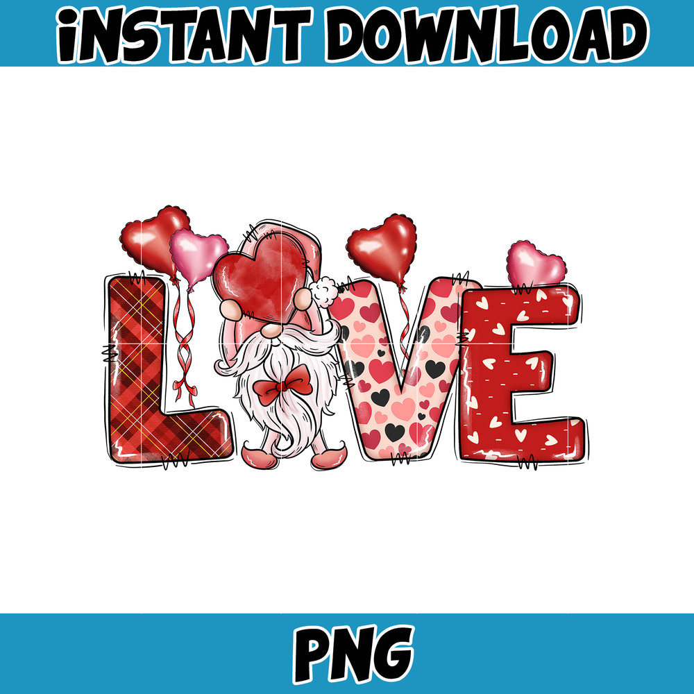 Valentines Day Gnomes Png Sublimation Design, Valentine's Day Gnome Png, Valentines Day Png, Gnome with Heart Png, Love Gnomes Png (1).jpg