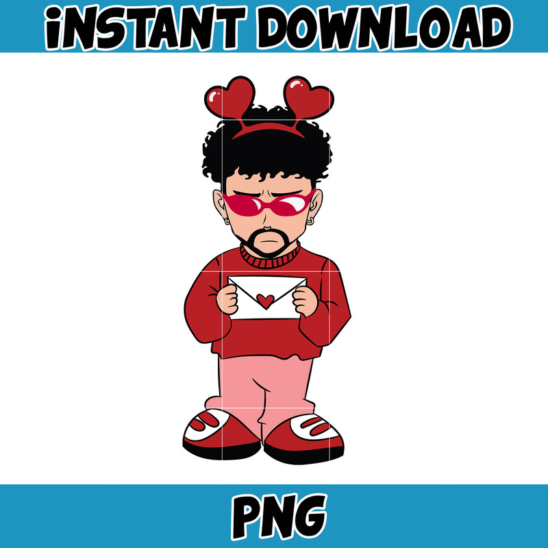 Bad Bunny Valentines Day Png, Benito Png, Un Valentina Sin Ti, Bad Bunny Png, Cricut Png, Valentine's Day Png (15).jpg