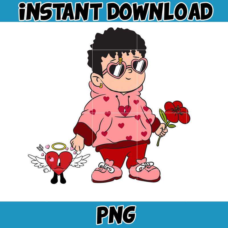 Bad Bunny Valentines Day Png, Benito Png, Un Valentina Sin Ti, Bad Bunny Png, Cricut Png, Valentine's Day Png (18).jpg