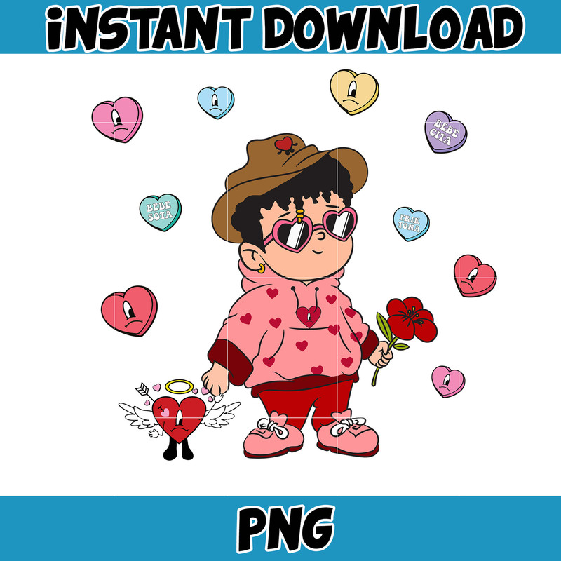 Bad Bunny Valentines Day Png, Benito Png, Un Valentina Sin Ti, Bad Bunny Png, Cricut Png, Valentine's Day Png (19).jpg