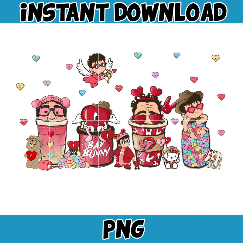 Bad Bunny Valentines Day Png, Benito Png, Un Valentina Sin Ti, Bad Bunny Png, Cricut Png, Valentine's Day Png (27).jpg