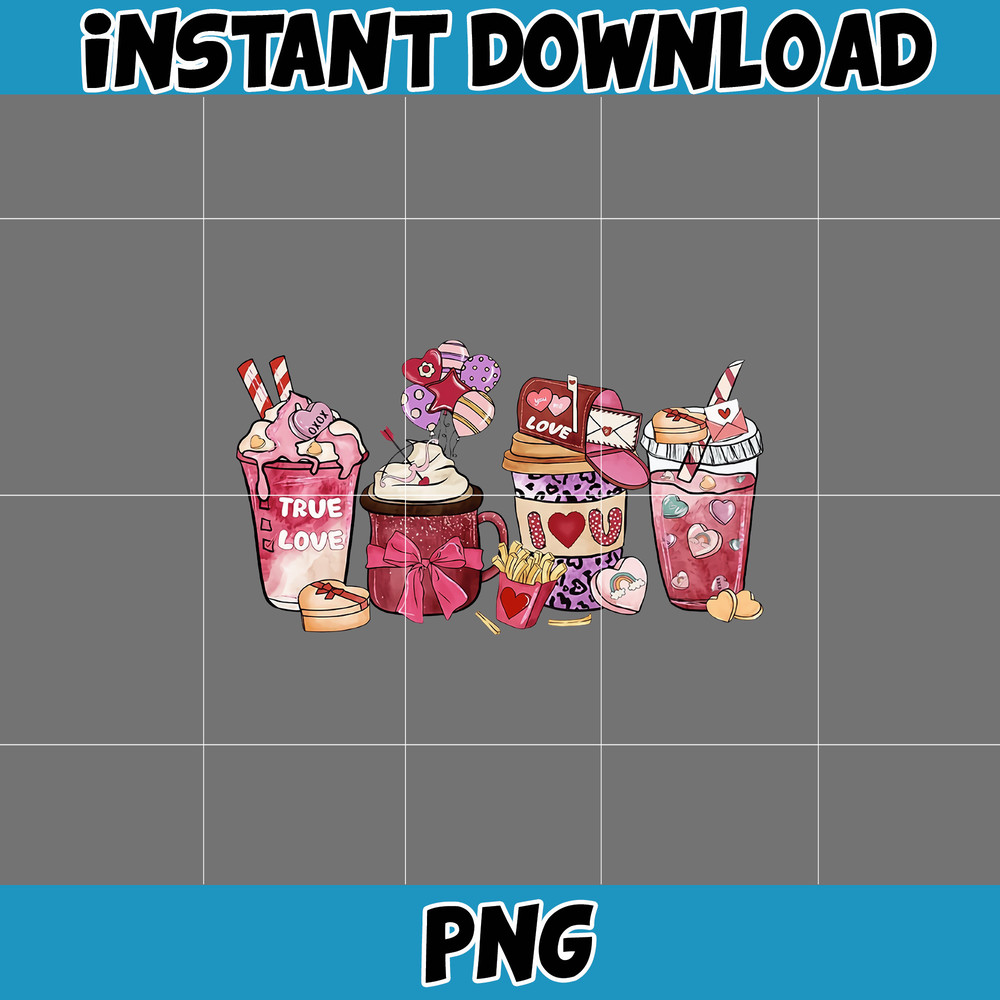 Valentine Coffee Png, Valentine Coffee Png, Valentine Drinks Png, Latte Drink Png, XOXO Png, Coffee Lover, Valentine Digital Download (6).jpg