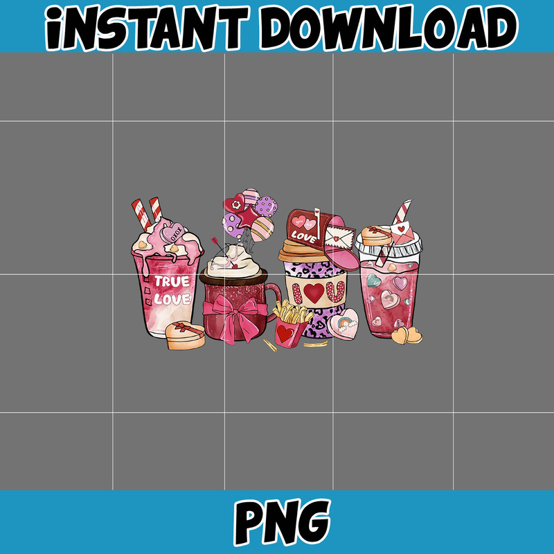 Valentine Coffee Png, Valentine Coffee Png, Valentine Drinks Png, Latte Drink Png, XOXO Png, Coffee Lover, Valentine Digital Download (6).jpg