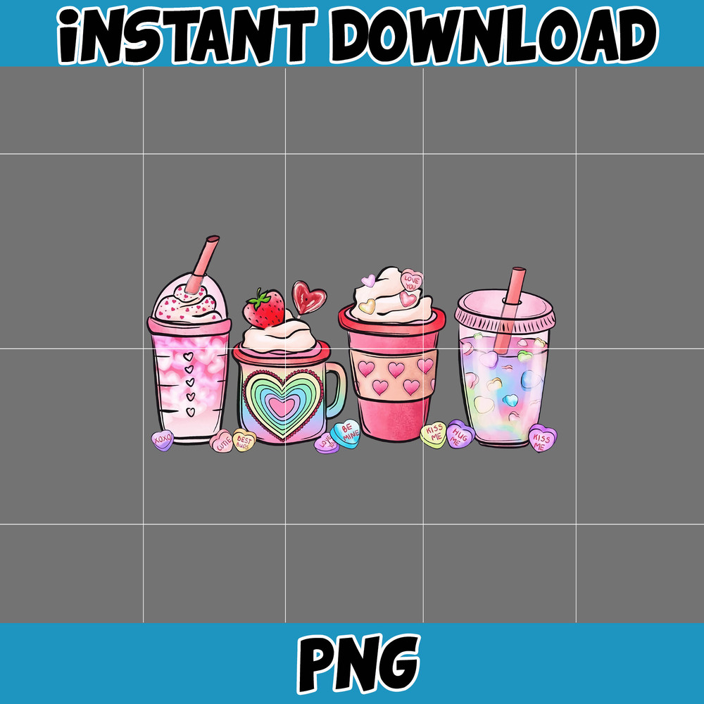 Valentine Coffee Png, Valentine Coffee Png, Valentine Drinks Png, Latte Drink Png, XOXO Png, Coffee Lover, Valentine Digital Download (8).jpg