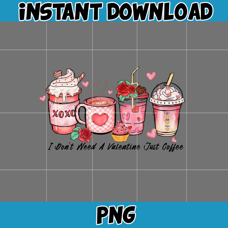 Valentine Coffee Png, Valentine Coffee Png, Valentine Drinks Png, Latte Drink Png, XOXO Png, Coffee Lover, Valentine Digital Download (9).jpg