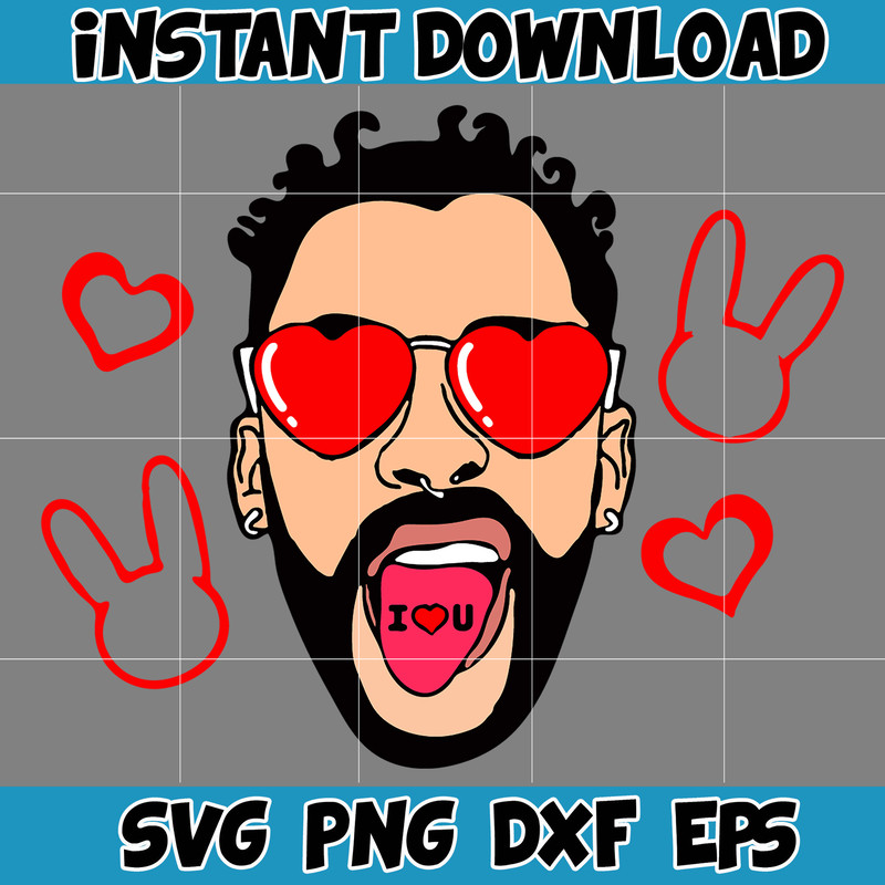 Bad Bunny Valentines Day Svg, Benito Svg, Un Valentina Sin Ti, Bad Bunny Svg, Cricut Svg, Valentine's Day (3).jpg