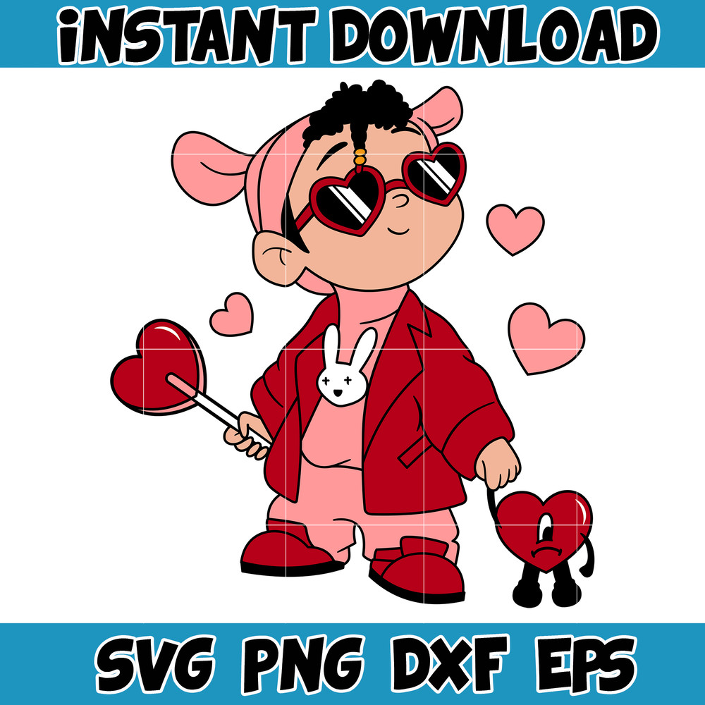 Bad Bunny Valentines Day Svg, Benito Svg, Un Valentina Sin Ti, Bad Bunny Svg, Cricut Svg, Valentine's Day (4).jpg