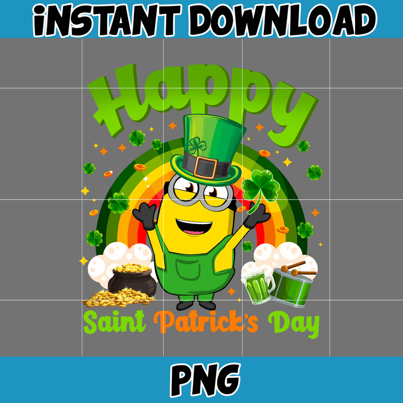 Cartoon St. Patrick's Day Png, St Patricks Day Shirt, Cartoon Movies PNG, Sublimation Designs, Digital Download (1).jpg