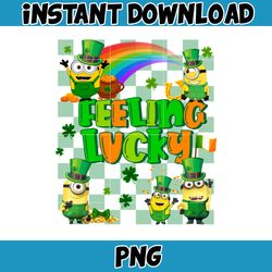 Feeling Lucky Png, Cartoon St. Patrick's Day Png, St Patricks Day Shirt, Cartoon Movies PNG, Sublimation Designs