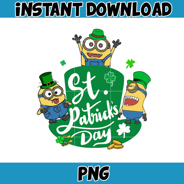 Cartoon St. Patrick's Day Png, St Patricks Day Shirt, Cartoon Movies PNG, Sublimation Designs, Digital Download (4).jpg