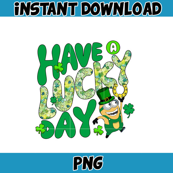 Cartoon St. Patrick's Day Png, St Patricks Day Shirt, Cartoon Movies PNG, Sublimation Designs, Digital Download (8).jpg