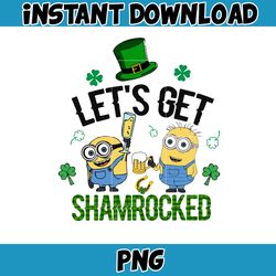 Let's Get Shamrocked Png, Cartoon St. Patrick's Day Png, St Patricks Day Shirt, Cartoon Movies PNG, Sublimation Designs