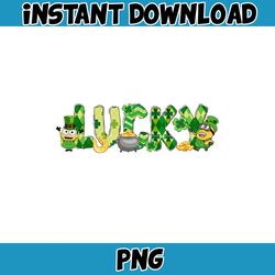 Lucky Png, Cartoon St. Patrick's Day Png, St Patricks Day Shirt, Cartoon Movies PNG, Sublimation Designs