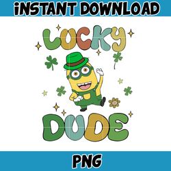Lucky Dude Png, Cartoon St. Patrick's Day Png, St Patricks Day Shirt, Cartoon Movies PNG, Sublimation Designs