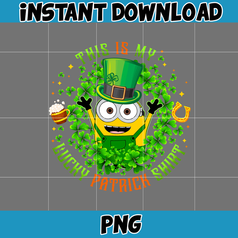 Cartoon St. Patrick's Day Png, St Patricks Day Shirt, Cartoon Movies PNG, Sublimation Designs, Digital Download (20).jpg