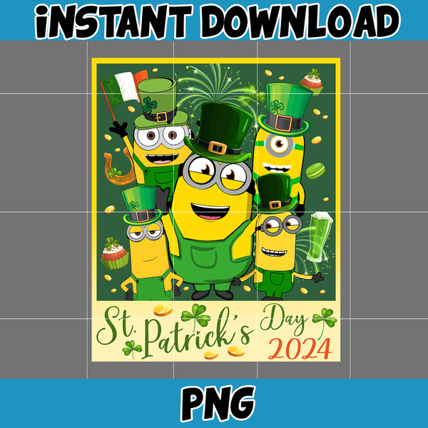 Cartoon St. Patrick's Day Png, St Patricks Day Shirt, Cartoon Movies PNG, Sublimation Designs, Digital Download (25).jpg