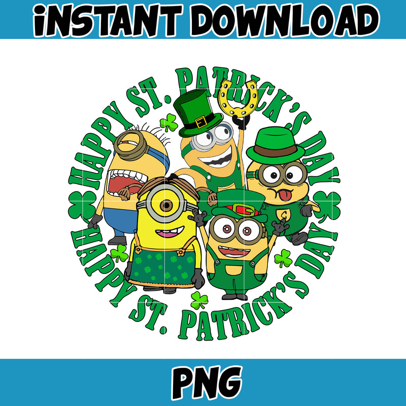 Cartoon St. Patrick's Day Png, St Patricks Day Shirt, Cartoon Movies PNG, Sublimation Designs, Digital Download (26).jpg