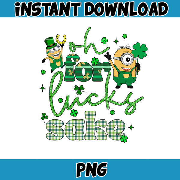 Cartoon St. Patrick's Day Png, St Patricks Day Shirt, Cartoon Movies PNG, Sublimation Designs, Digital Download (32).jpg
