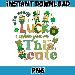 Lucky When You're This Cute Png, Cartoon St. Patrick's Day Png, St Patricks Day Shirt, Cartoon Movies Png