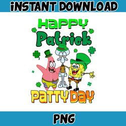 Happy Patrick Day Png, Happy Patrick Patty Day Png, St Patrick's Day Png, Cartoon Characters, Saint Patrick's Day Png