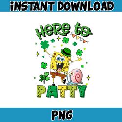 Here To Patty Png, Happy Patrick Patty Day Png, St Patrick's Day Png, Cartoon Characters, Saint Patrick's Day Png