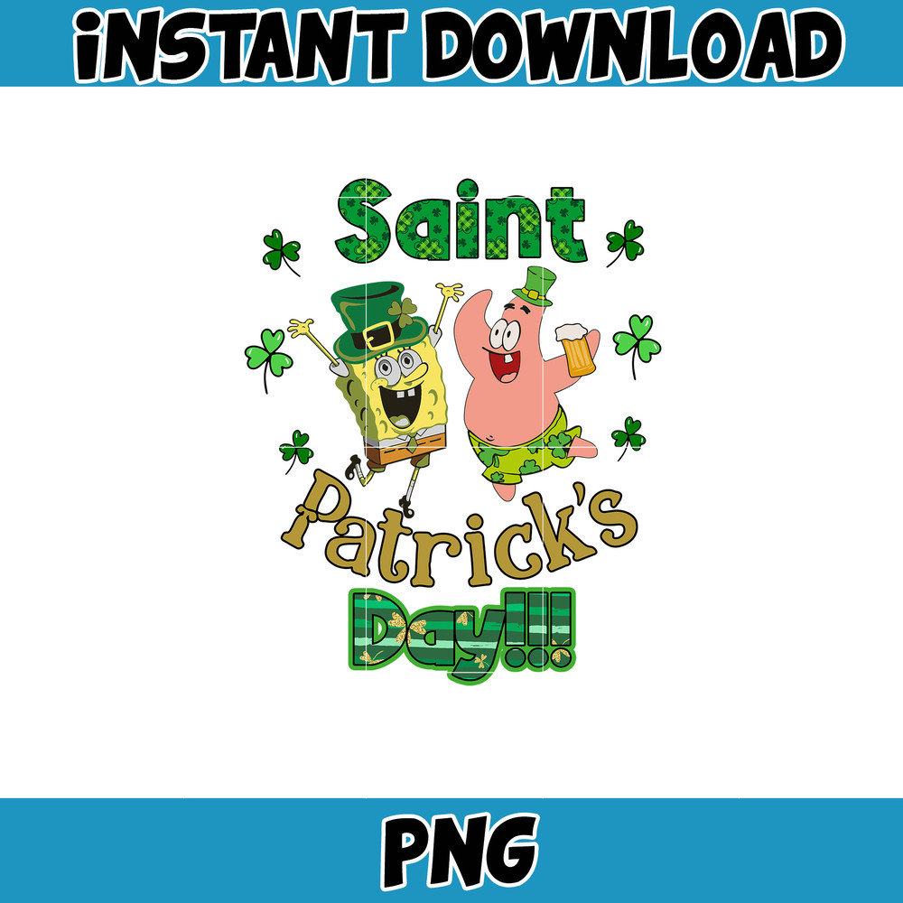 Sain Patricks Day Png , Happy Patrick Patty Day Png, St Patrick's Day Png, Cartoon Characters, Saint Patrick's Day Png.jpg