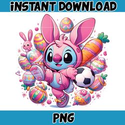 Pink Cartoon Stitch Png, Cartoon Easter Png, Stitch Easter, Happy Easter Day Png, Funny Easter Png, Instant Download (2)