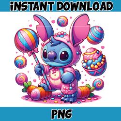 Pink Cartoon Stitch Png, Cartoon Easter Png, Stitch Easter, Happy Easter Day Png, Funny Easter Png, Instant Download (3)