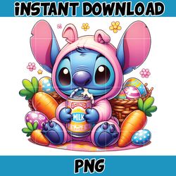 Pink Cartoon Stitch Png, Cartoon Easter Png, Stitch Easter, Happy Easter Day Png, Funny Easter Png, Instant Download (9)