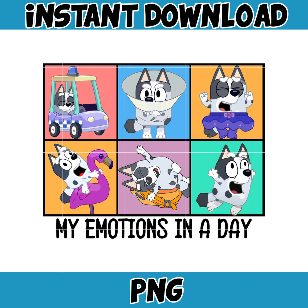 Muffin My Emotions In A Day Png, Bluey Family Matching Png, Bluey Png, Bluey Friends Png, Bluey Birthday Png.jpg