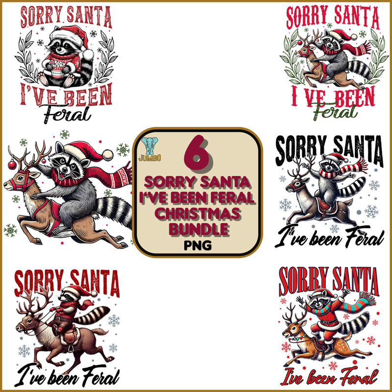 Sorry Santa Ive Been Feral Bundle Png 0