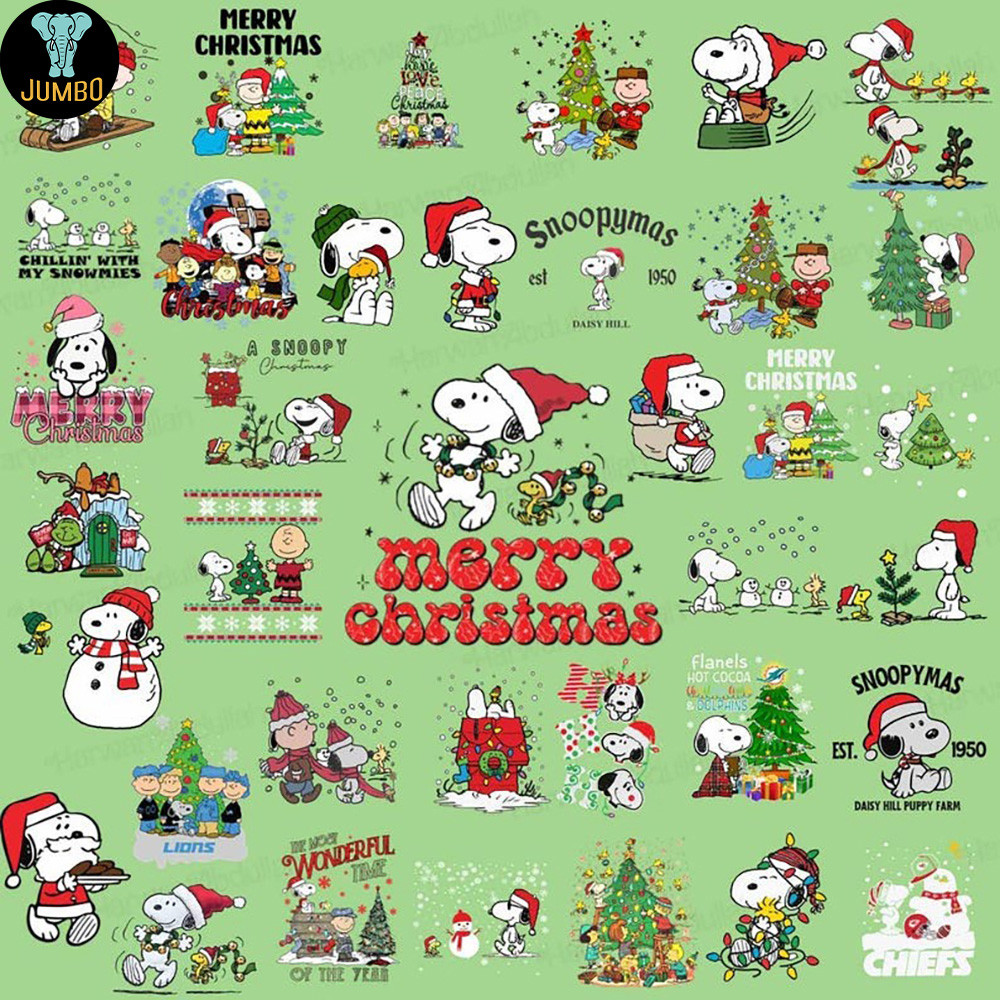 Snoopy Christmas Png Svg Bundle 0