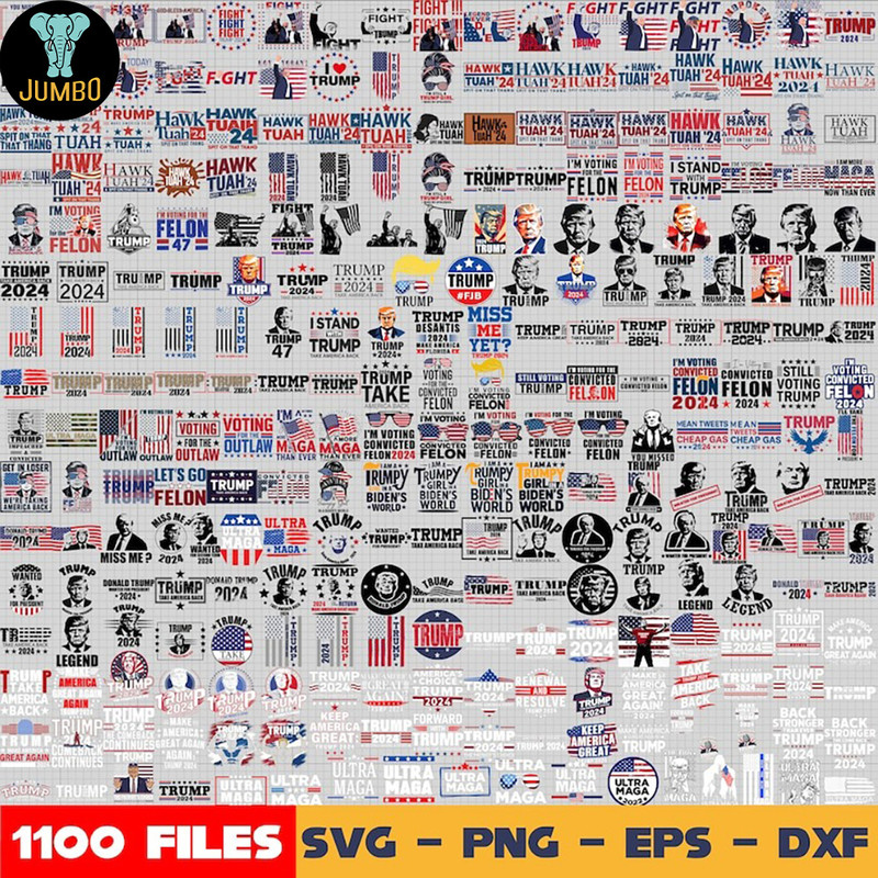 Unique Trump 2024 Svg Layered Bundle Items Svg 0