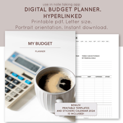 Digital budget planner. Financial planner for family wealth. Personal finance: budget, expense tracking, invest, savings