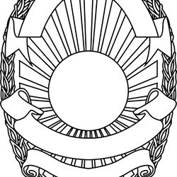 blank police badge 22 vector file white vector outline or line art file