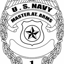 us navy master at arms rating badge vector file black white vector outline or line art file