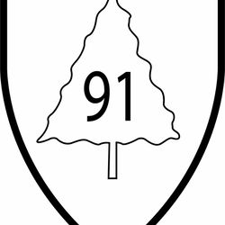 u.s. army 91st infantry division patch pin vector file black white vector outline or line art file