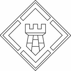 us army 20th engineer brigade ssi patch vector file black white vector outline or line art file