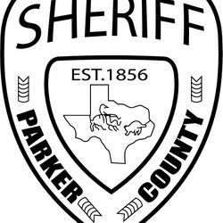 parker county sheriff law enforcement patch vector file black white vector outline or line art file