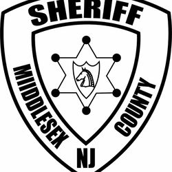 middlesex county sheriff,s office law enforcement patch vector file black white vector outline or line art file