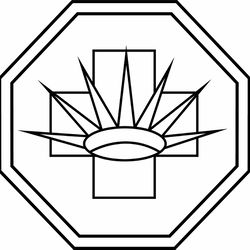 us army 8th medical brigade ssi-patch vector file black white vector outline or line art file